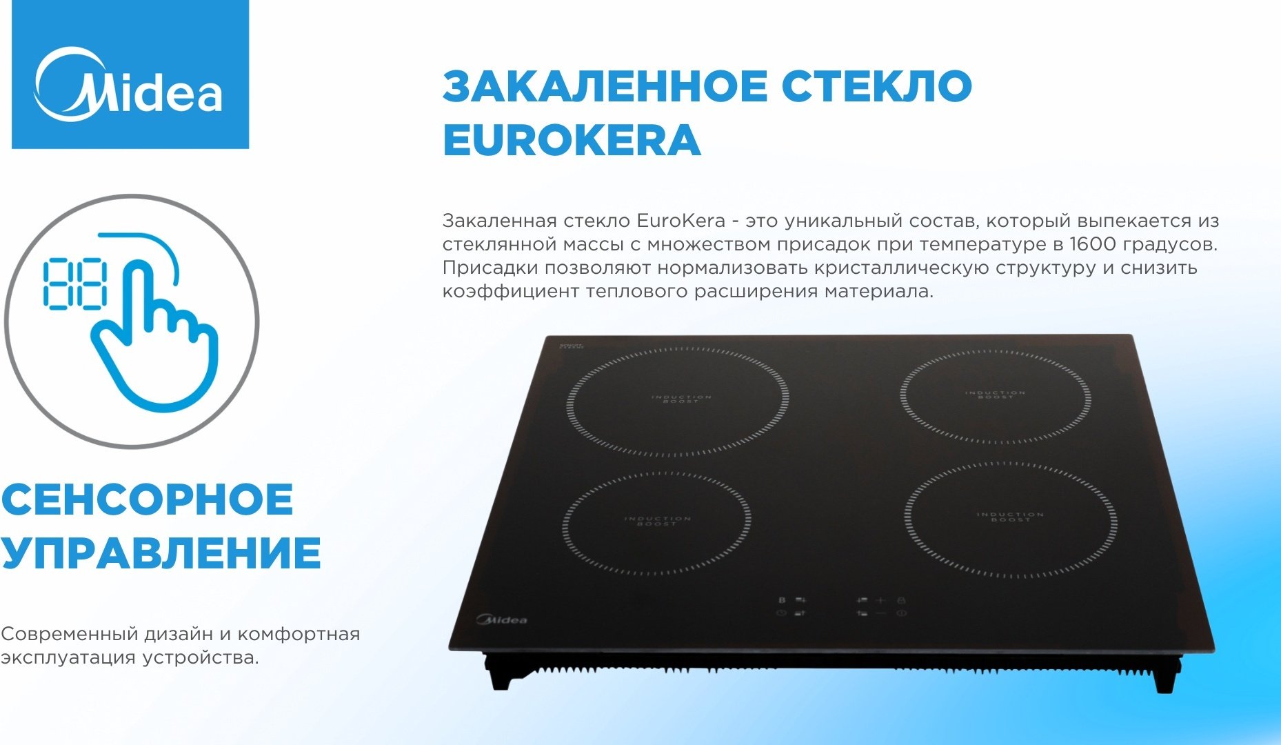Варочная поверхность Midea MCI-B641D черный - ForteMarket Варочная поверхность Midea MCI-B641D черный купить,0