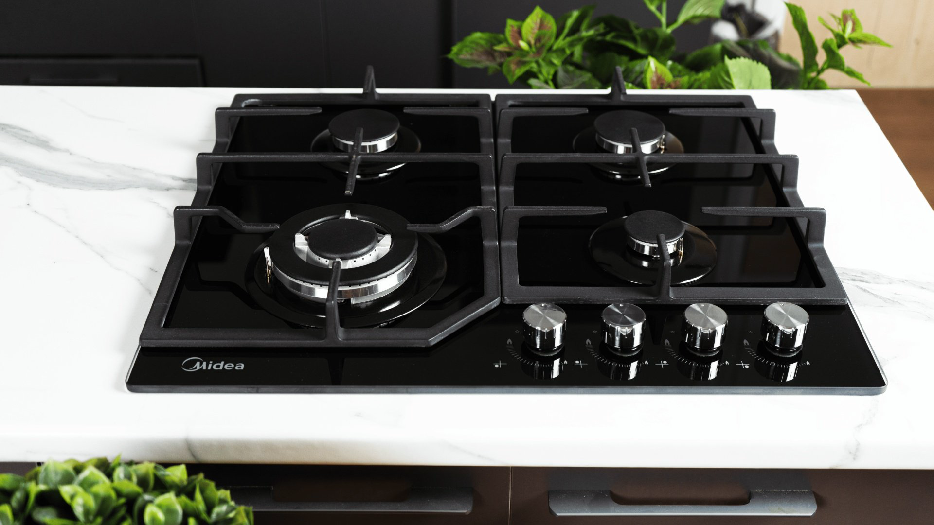 Варочная поверхность Midea MG684TG B черный купить,NaN