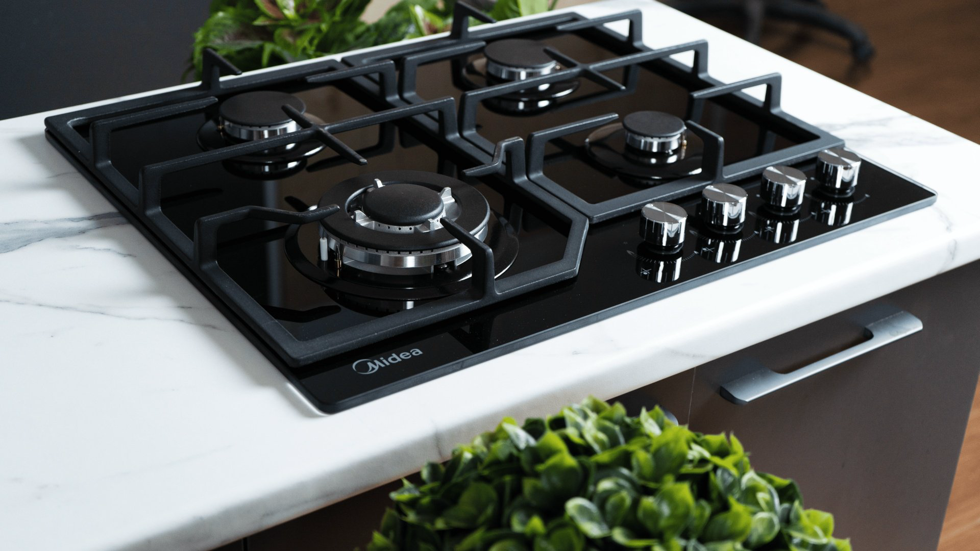 Варочная поверхность Midea MG684TG B черный купить,NaN