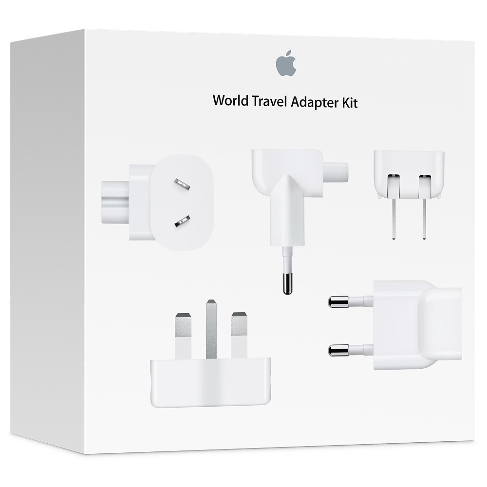 Комплект адаптеров Apple World Travel Adapter Kit MD837ZM/A белые купить,NaN