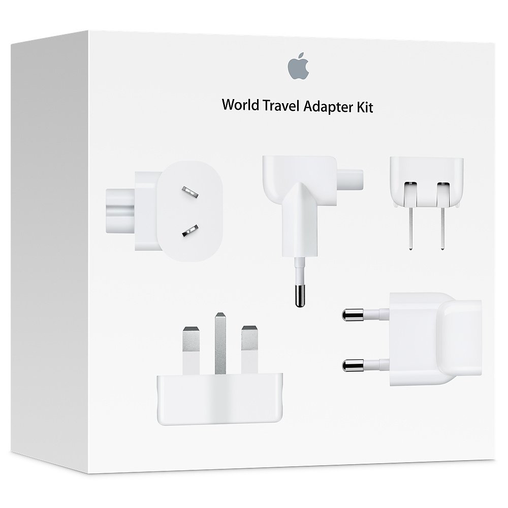 Комплект адаптеров Apple World Travel Adapter Kit MD837ZM/A белые купить,NaN