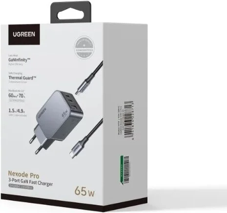 Зарядное устройство Ugreen Nexode Pro GaNInfinity X755 25871 Gray купить,0