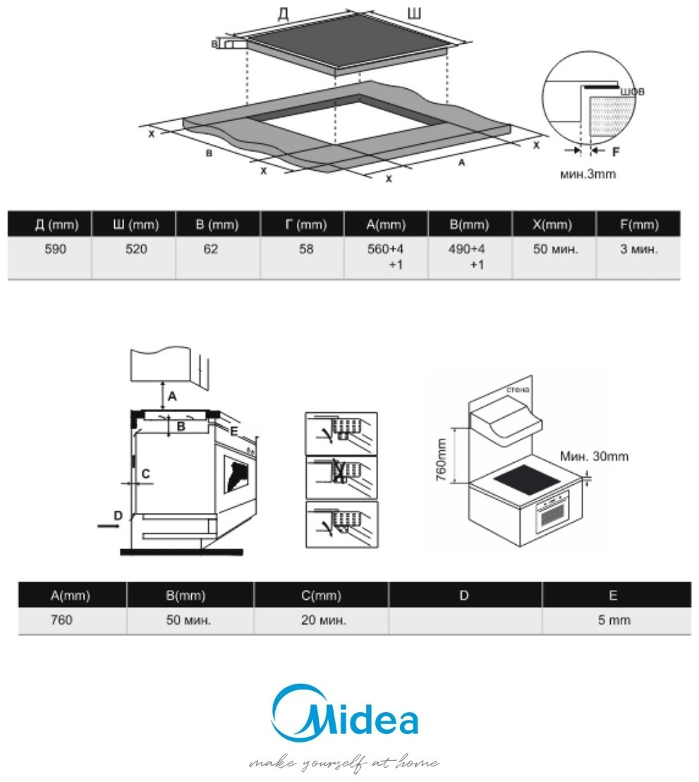Варочная поверхность Midea MCI-B632D черный купить,80990