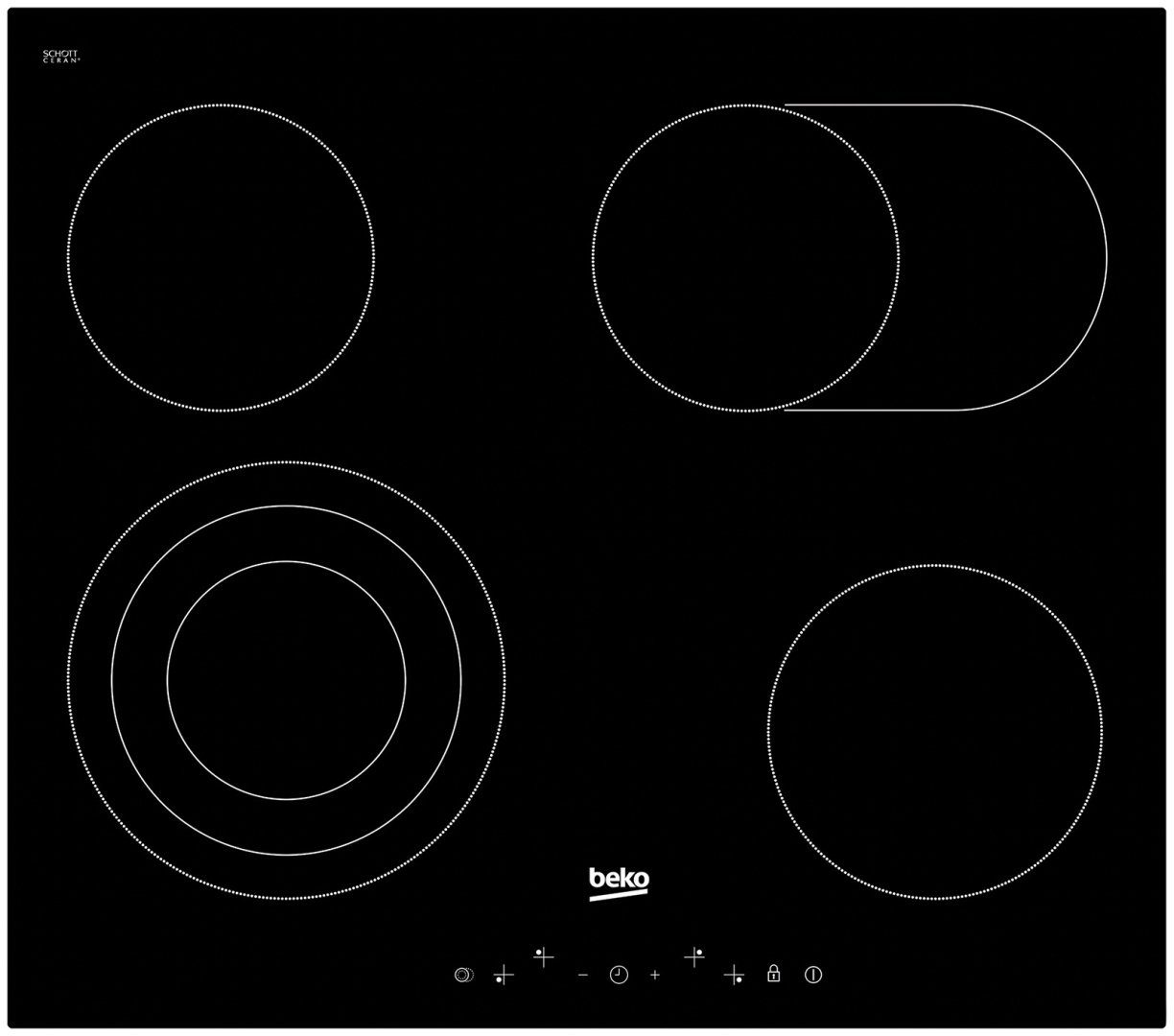 Варочная поверхность BEKO HIC 64404 T черный