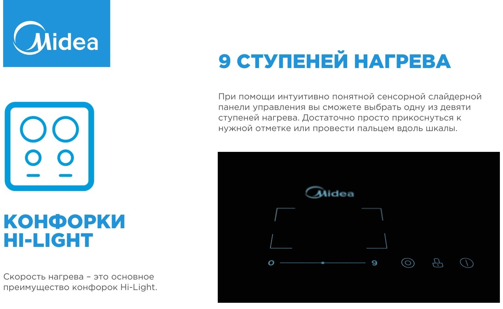 Варочная поверхность Midea MCH-B9052OG черный купить,0