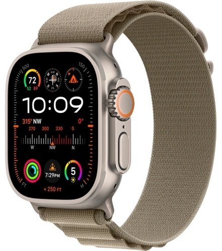 Смарт-часы Apple Watch Ultra Series 2 GPS + Cellular Alpine Loop М 49 мм серебристый-бежевый-коричневый