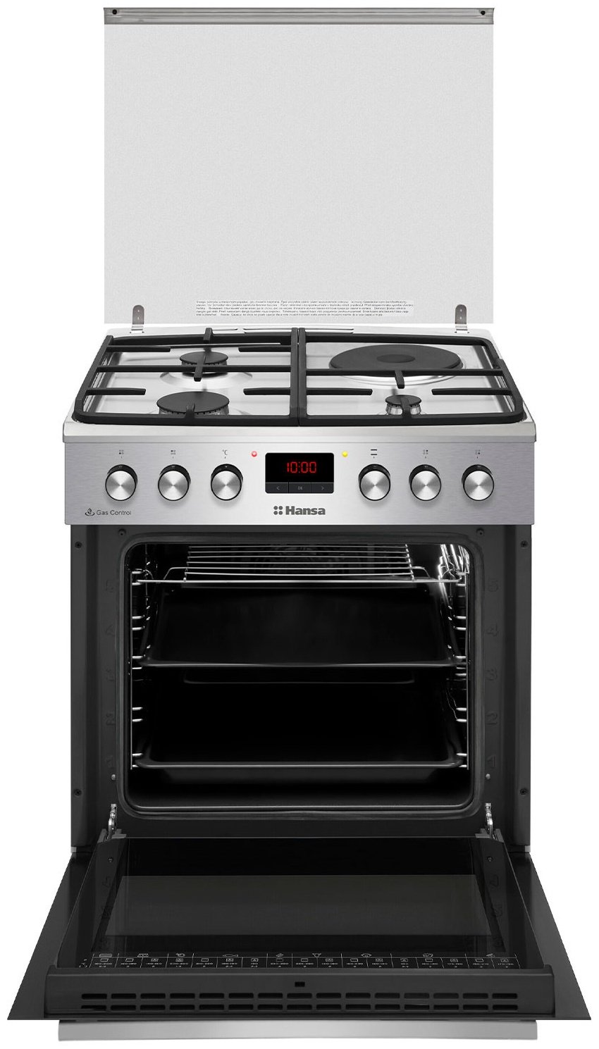 Кухонная плита Hansa FCMX68243 черный, серебристый - ForteMarket Кухонная плита Hansa FCMX68243 черный, серебристый купить,0