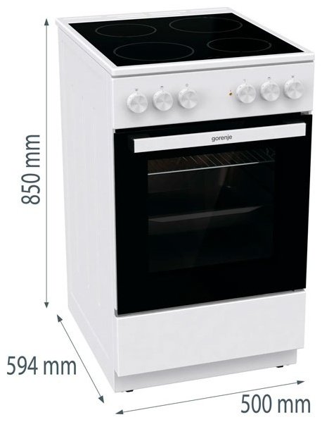 Кухонная плита Gorenje GEC5A21WG-B белый - ForteMarket Кухонная плита Gorenje GEC5A21WG-B белый купить,0