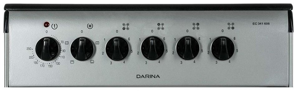 Кухонная плита Дарина 1B EC 341 606 серебристый - ForteMarket Кухонная плита Дарина 1B EC 341 606 серебристый купить,0