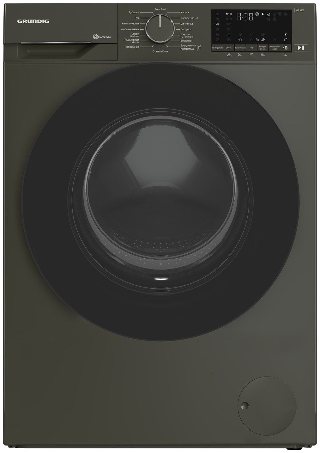 Стиральная машина Grundig GW5P56H21A черный-серый
