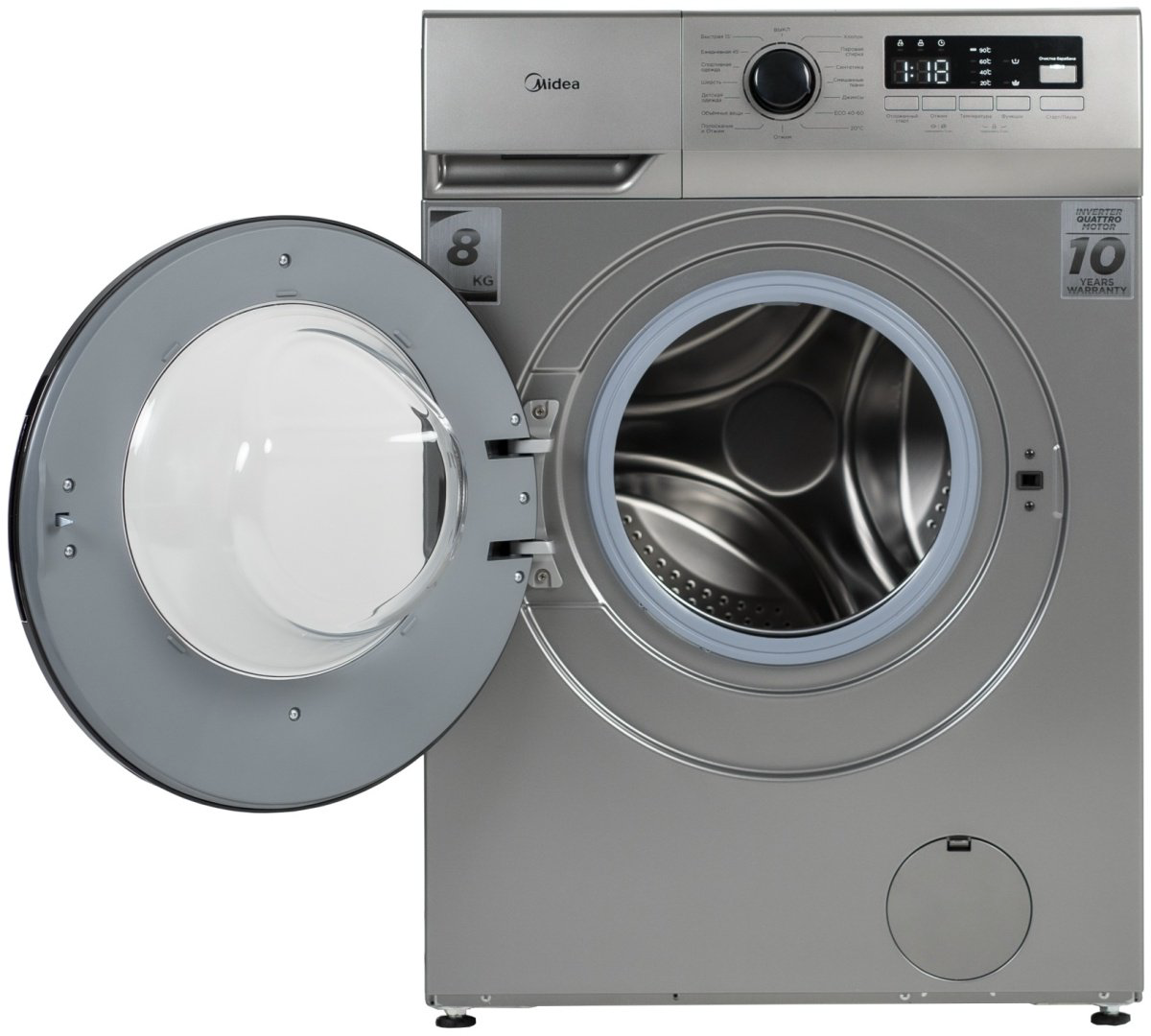 Стиральная машина Midea MFN03W80B/S-KZ серый - ForteMarket Стиральная машина Midea MFN03W80B/S-KZ серый купить,155976