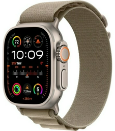 Смарт-часы Apple Watch Ultra Series 2 GPS + Cellular Alpine Loop М 49 мм серебристый-бежевый-коричневый