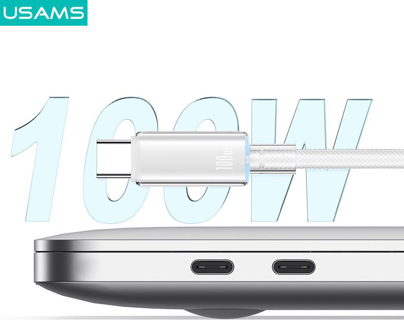Кабель Usams USB TypeC (M) белый купить,NaN