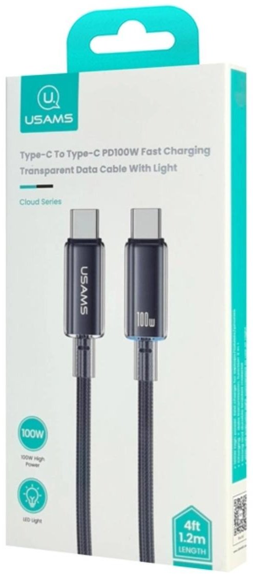 Кабель Usams USB TypeC (M) черный купить,0