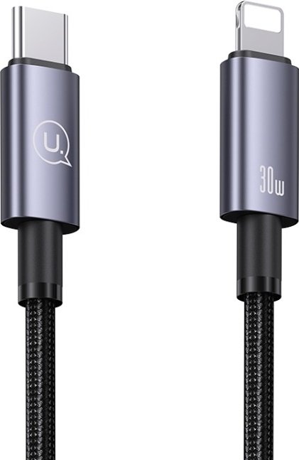 Кабель Usams Lightning (M), USB TypeC (M) черный