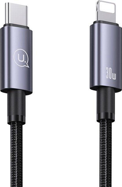 Кабель Usams Lightning (M), USB TypeC (M) черный