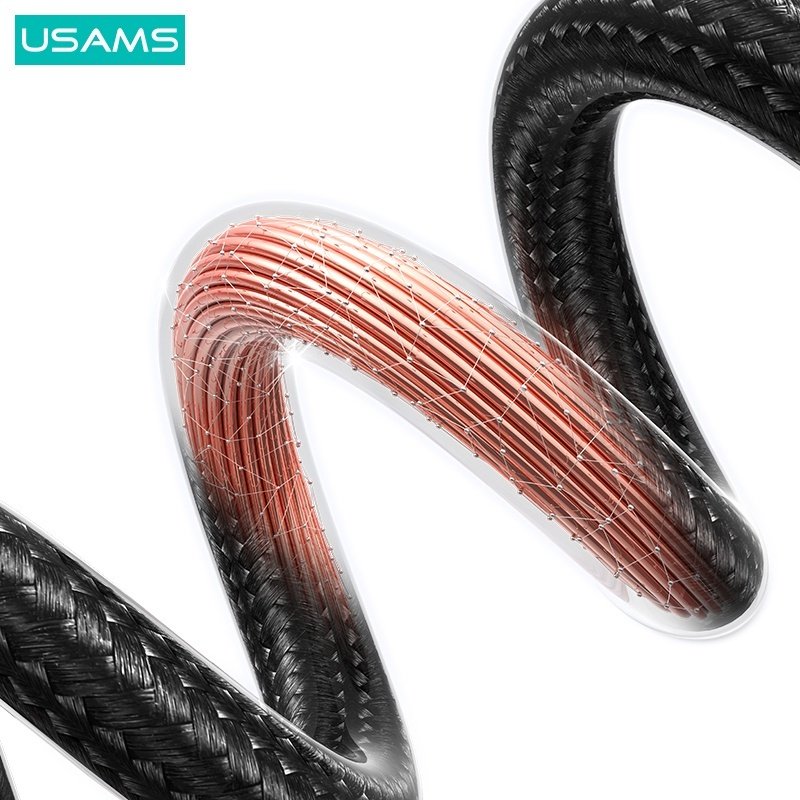 Кабель Usams USB 2.0 (F), USB TypeC (M) черный купить,0