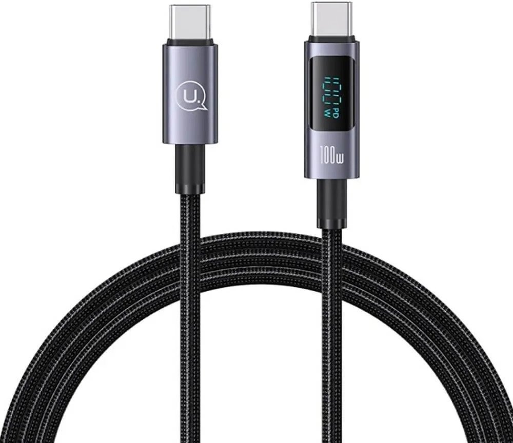 Кабель Usams USB TypeC (M) черный