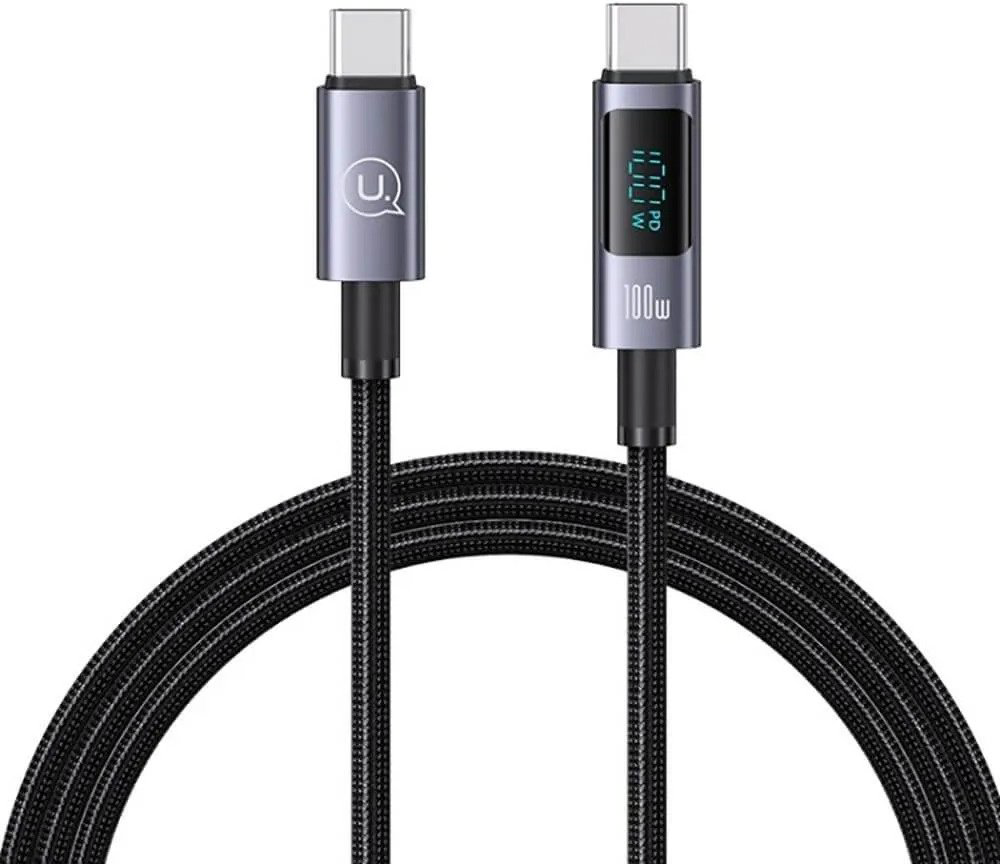 Кабель Usams USB TypeC (M) черный