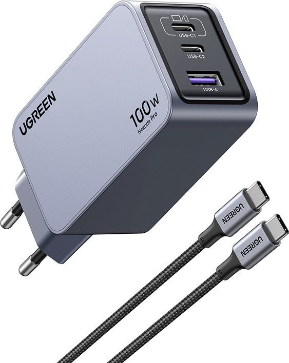 Зарядное устройство Ugreen 25874 USB Type-C, USB серый купить,19900