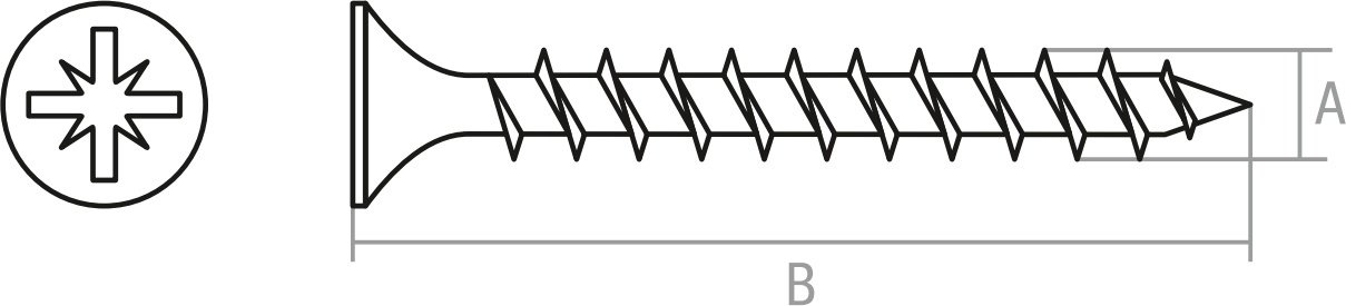 STARFIX шуруп универсальный (3.5х25 мм), 200 шт.