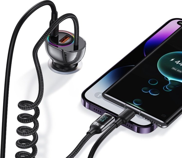 Зарядное устройство Usams US-CC193 Lightning, USB Type-C, USB черный купить,NaN