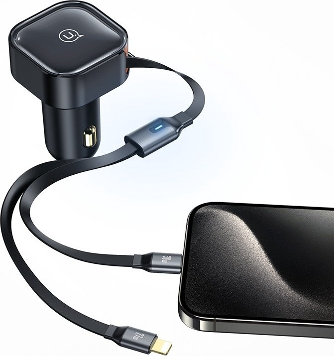 Зарядное устройство Usams US-CC219 Lightning, USB Type-C черный купить,NaN