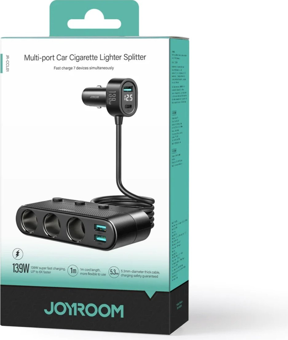 Зарядное устройство JOYROOM JR-CCL01 черный купить,NaN
