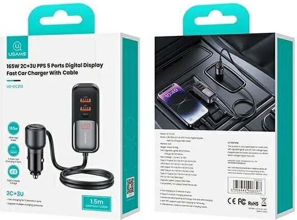 Зарядное устройство Usams US-CC213 USB Type-C, USB черный купить,NaN