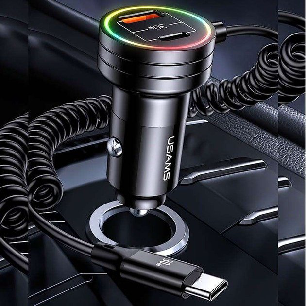 Зарядное устройство Usams C33 USB Type-C, USB черный купить,NaN