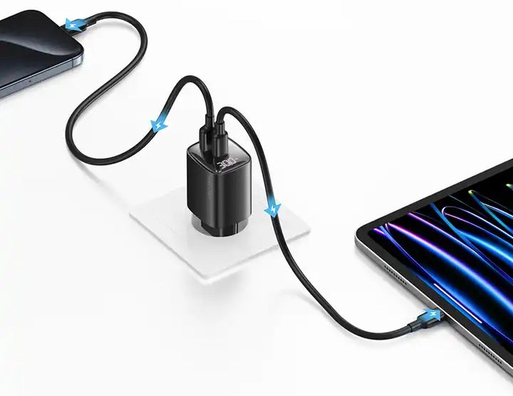 Зарядное устройство Usams CC229 XC Series USB Type-C, USB черный купить,NaN