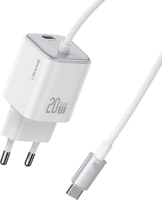 Зарядное устройство Usams CC261 JC Series USB Type-C белый купить,NaN