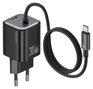 Зарядное устройство Usams CC264 USB Type-C черный купить,NaN