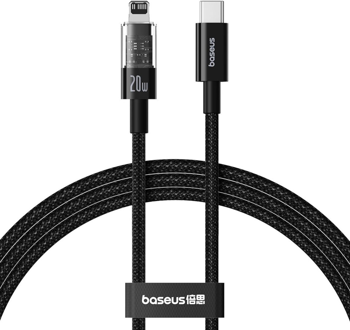 Кабель Baseus USB TypeC (M), Lightning (M) черный