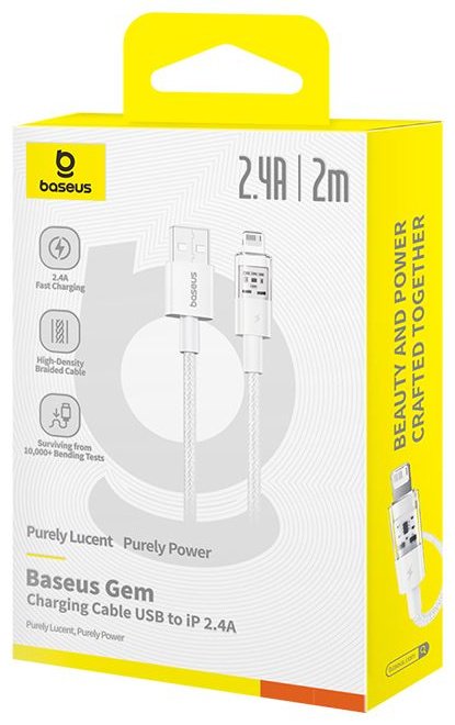 Кабель Baseus USB 3.0 (M), Lightning (M) белый - ForteMarket Кабель Baseus USB 3.0 (M), Lightning (M) белый купить,0