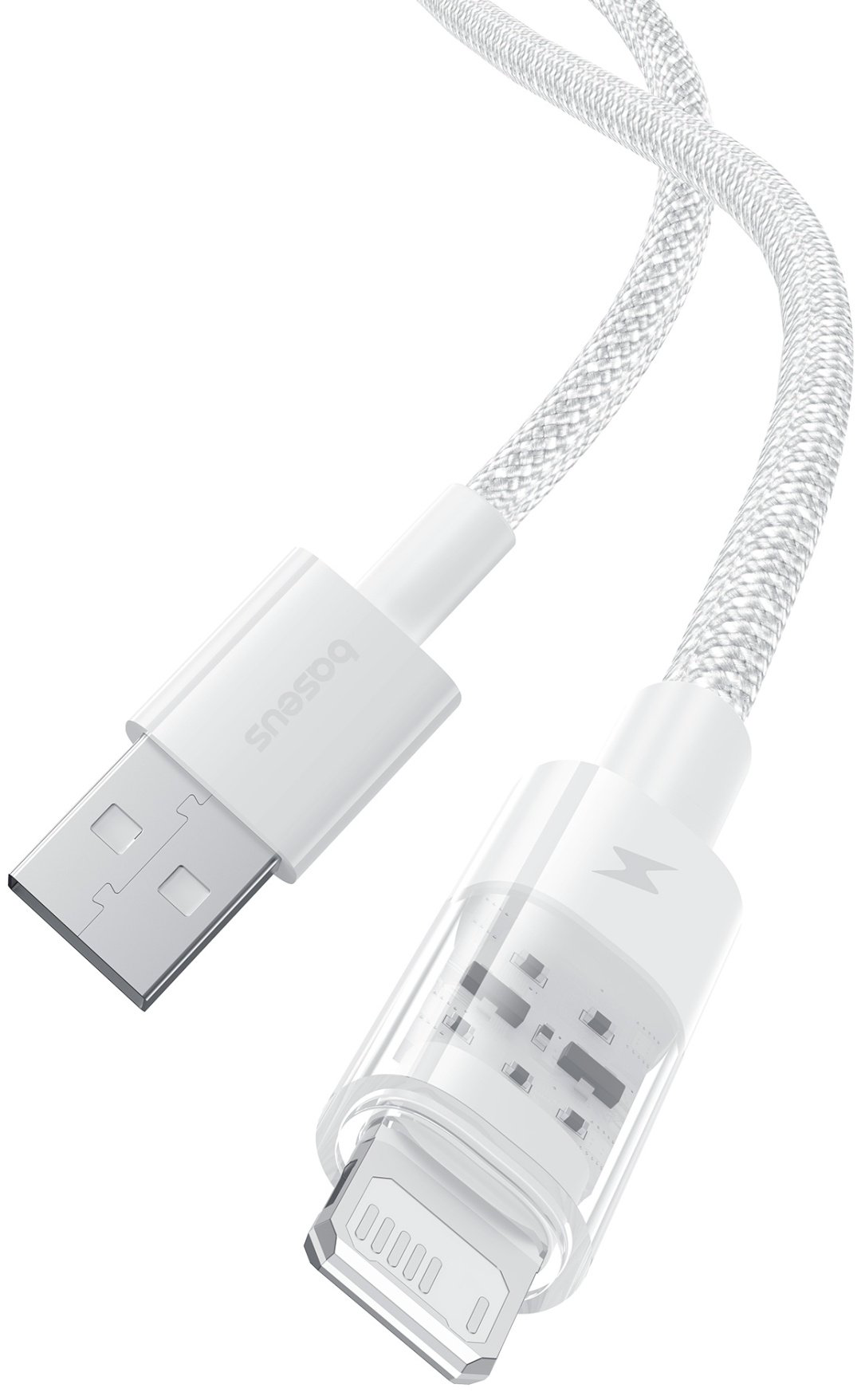 Кабель Baseus USB 3.0 (M), Lightning (M) белый купить,NaN