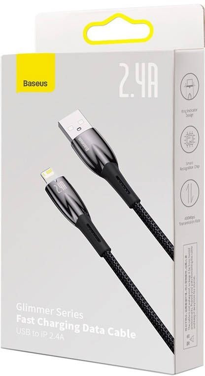 Кабель Baseus USB 3.0 (M), Lightning черный купить,NaN