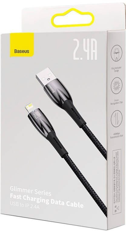 Кабель Baseus USB 3.0 (M), Lightning черный купить,NaN