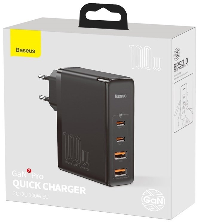 Зарядное устройство Baseus GaN2 Pro Quick Charger 2C+2U CCGAN2P-L01 черный купить,0