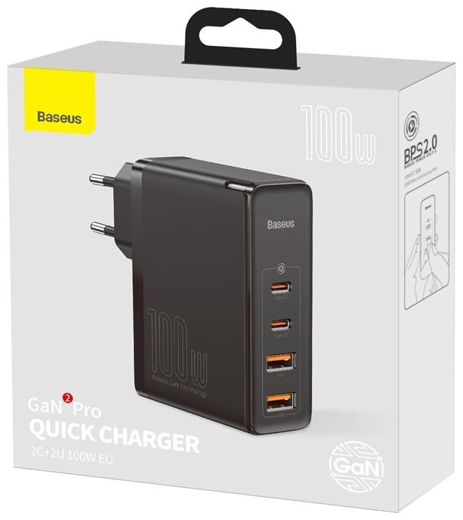 Зарядное устройство Baseus GaN2 Pro Quick Charger 2C+2U CCGAN2P-L01 черный купить,NaN