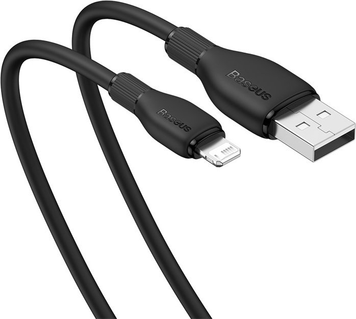 Кабель Baseus USB 2.0 (M), Lightning (M) черный купить,NaN