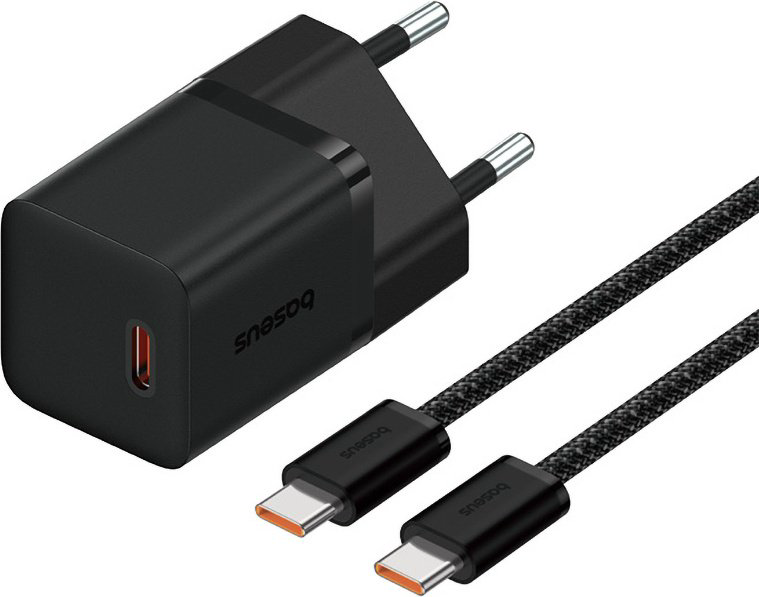 Зарядное устройство Baseus GaN5 (mini) 1C 30W + Кабель USB Type-C черный купить,14540