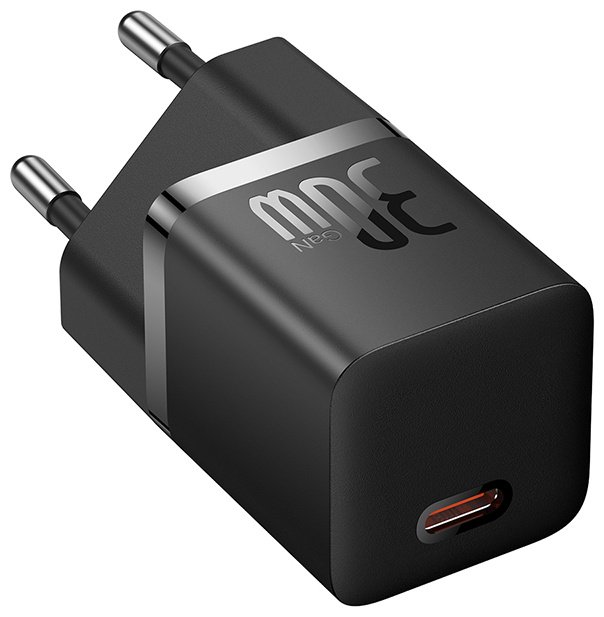 Зарядное устройство Baseus GaN5 (mini) 1C 30W + Кабель USB Type-C черный купить,0