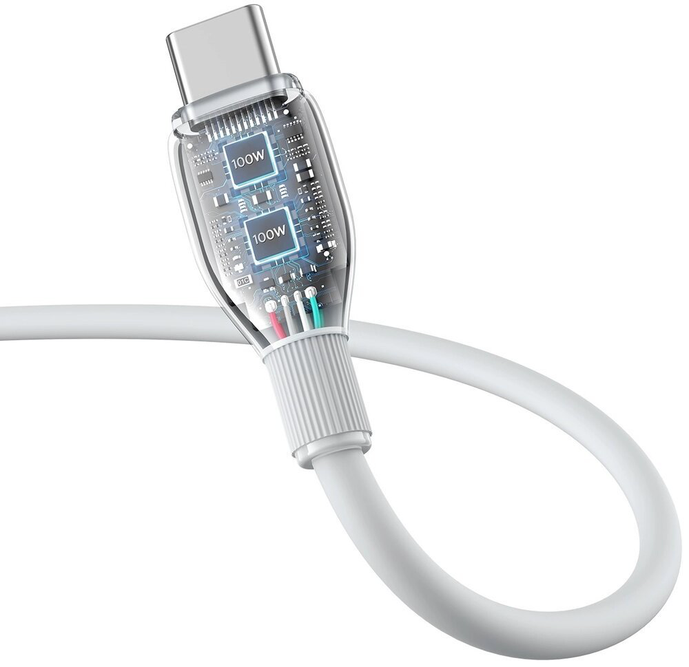 Кабель Baseus USB 2.0 (M), USB TypeC (M) белый купить,NaN
