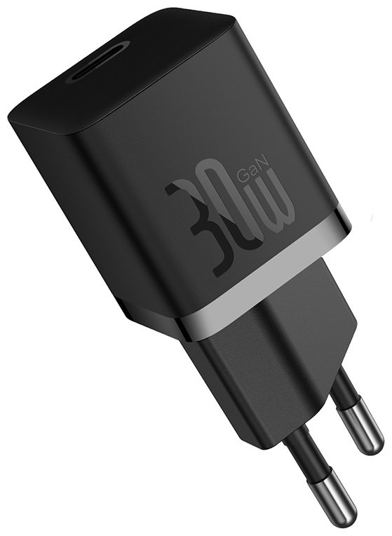 Зарядное устройство Baseus GaN5 (mini) 1C 30W + Кабель USB Type-C черный купить,0