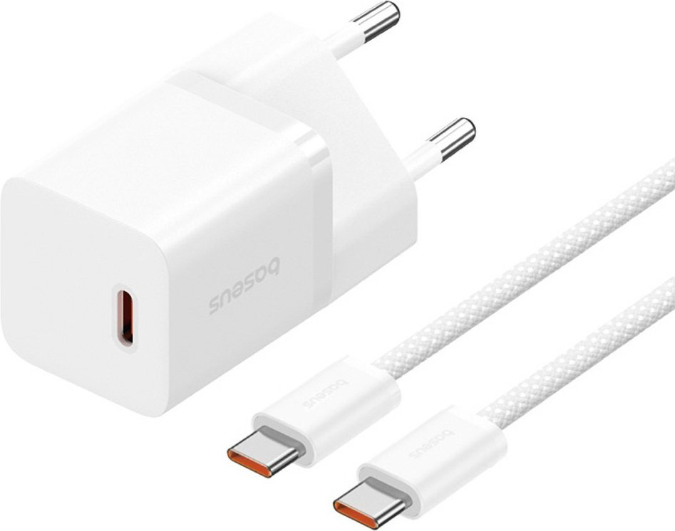 Зарядное устройство Baseus P10110902213-00 USB Type-C белый купить,NaN