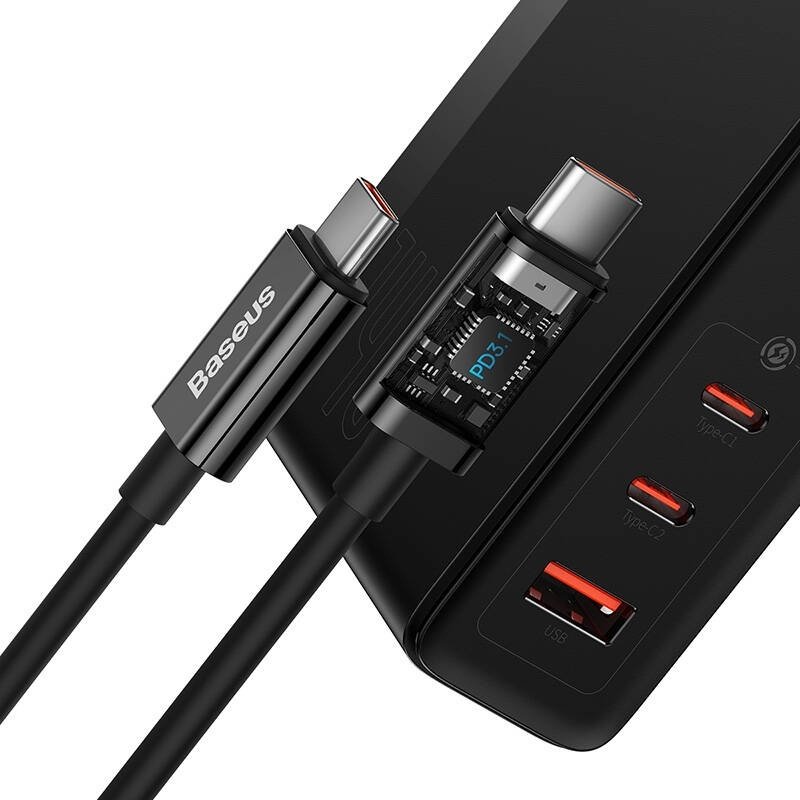Зарядное устройство Baseus GaN5 Pro 2C+U 140W USB, USB Type-C черный купить,NaN