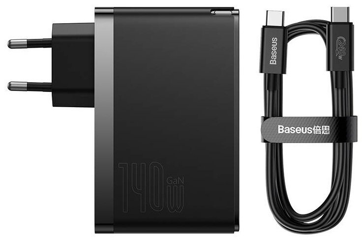 Зарядное устройство Baseus GaN5 Pro 2C+U 140W USB, USB Type-C черный купить,NaN