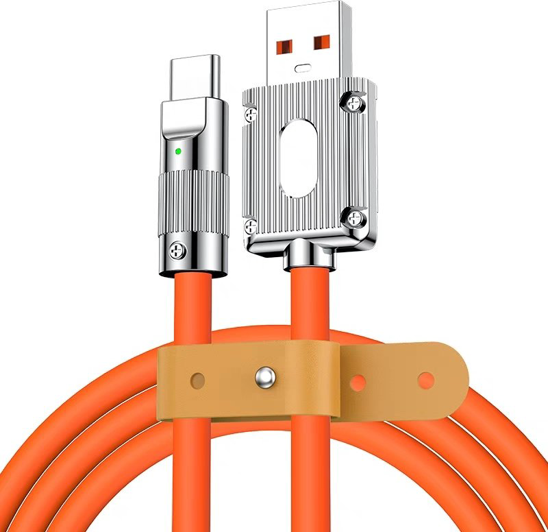 Кабель Digital Wolf USB TypeC (M) оранжевый
