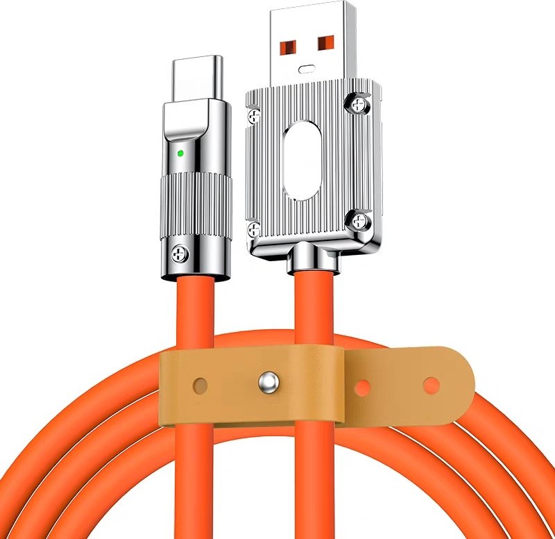 Кабель Digital Wolf USB TypeC (M) оранжевый